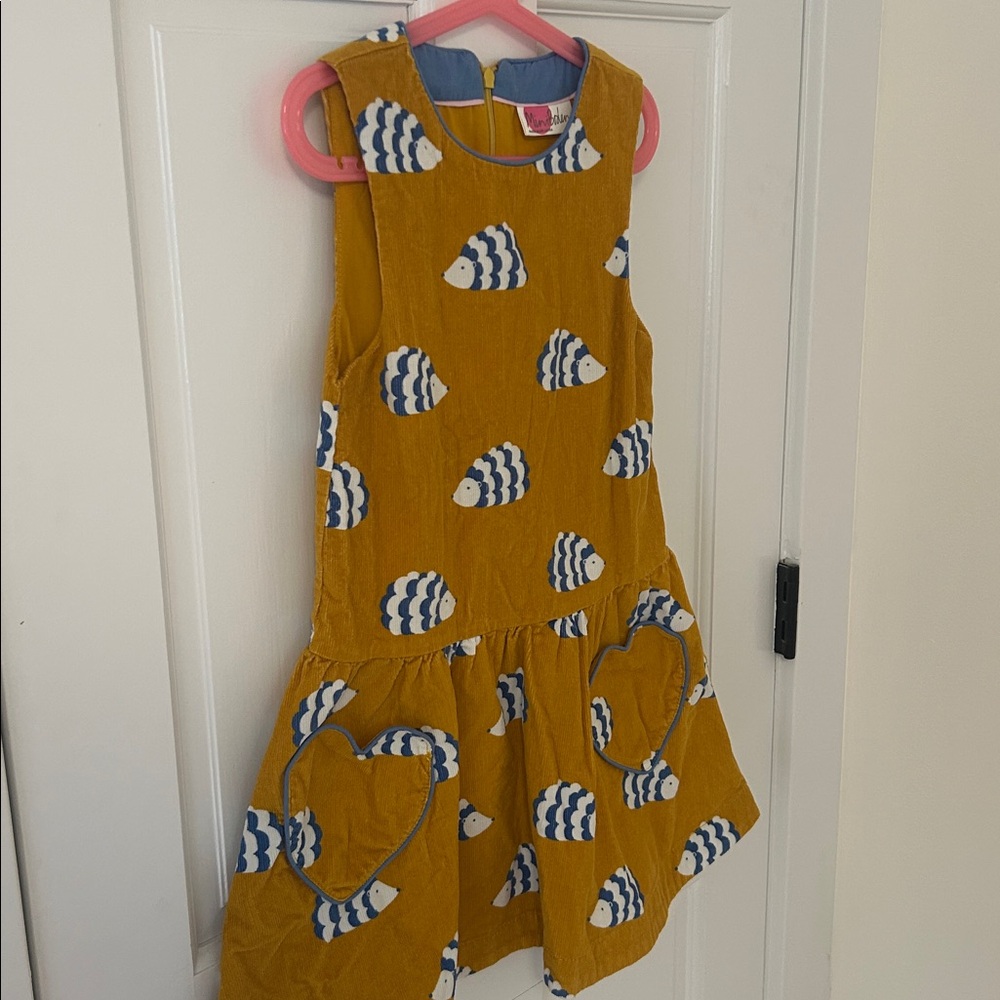 Mini Boden Velvet Girls Dress Set Sz 7-8 yr - Picture 9 of 14